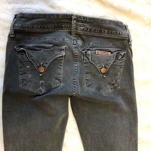 Hudson Flap Pocket Distressed Skinny Ankle Jeans - Women’s 27 - Picture 4 of 11